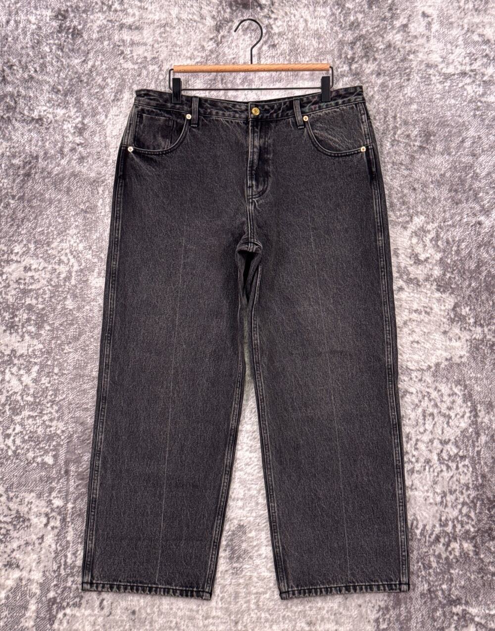 Roucha Dillon Denim Jeans Size D / XL Womens Faded Black Ankle Straight